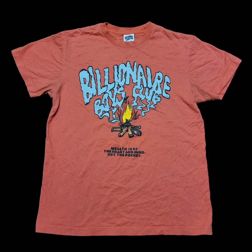 Billionaire Boys Club Orange Tee with Blue and Yellow Graphic